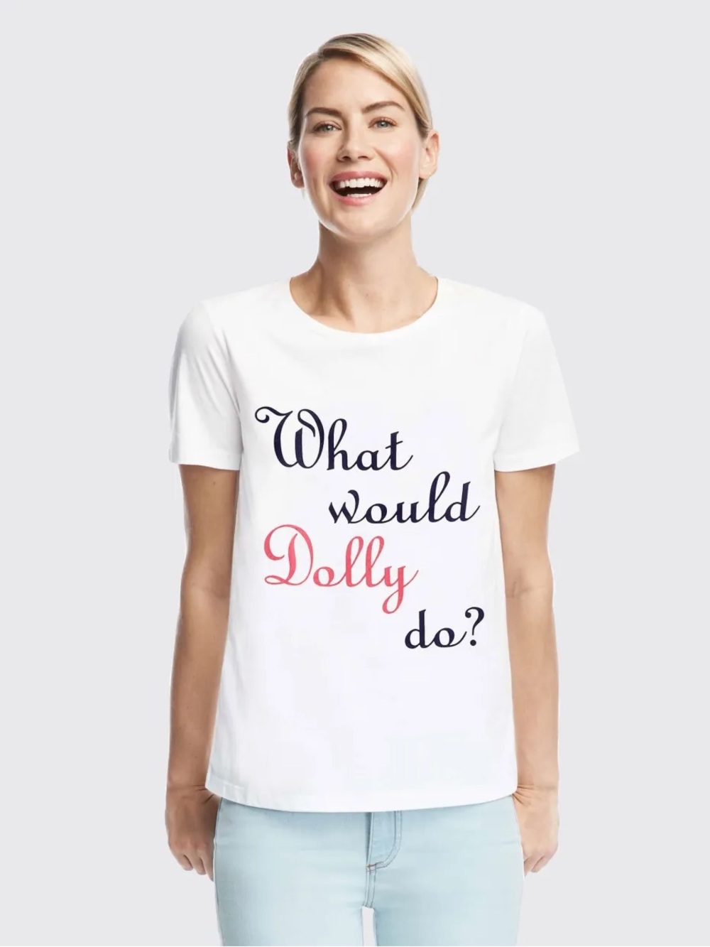DRAPER JAMES ‘What Would Dolly Do?” Dolly Parton T-Shirt By Reese Witherspoon